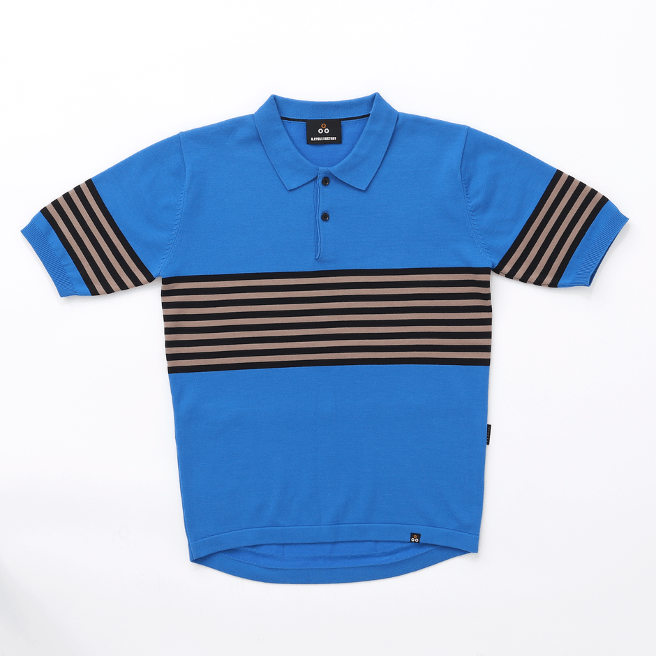 <ボーダーサイクルニット>