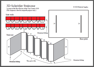 立体版シュレーダーの階段図形展開図のイメージ(明治大学)
