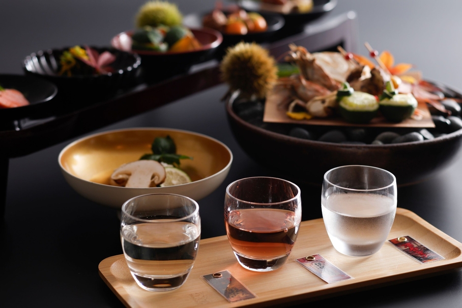 【秋の献立一例】地酒の飲み比べもインクルーシブで愉しむ