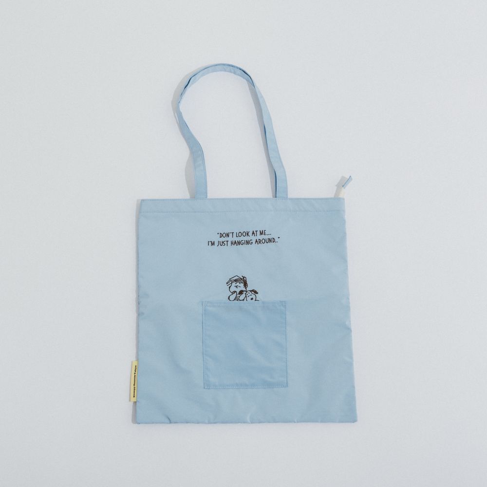 刺繍フラットトートバック ライナス&スヌーピー