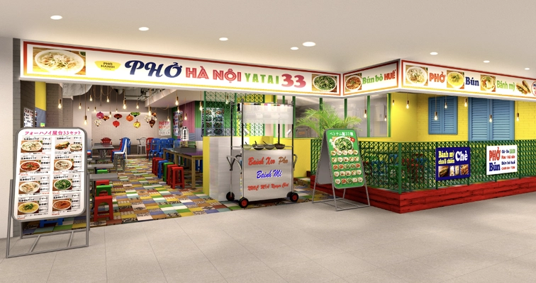 日本初業態！33種類のベトナム麺メニューをラインナップした 本格ベトナム屋台スタイル料理店「フォーハノイ屋台33」が ルミネエスト新宿8Fに出現！2022.04.08(Fri)GRAND OPEN