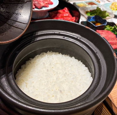 釜炊きにこだわった焼肉にピッタリのご飯