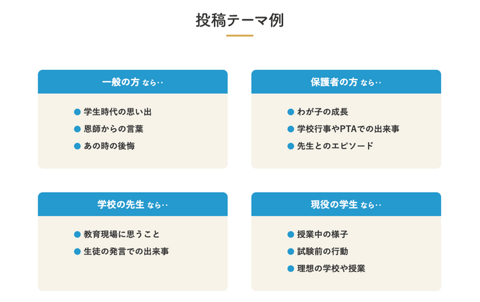 投稿テーマ例