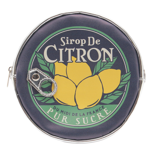 「缶ポーチ Citron」価格：690円／サイズ：W15×H15×D4cm／アンティークのレモンシロップ缶をイメージしたデザインです。