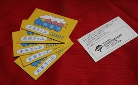 返礼品:感謝の手紙& 未来きっぷ(10,000円) 「お惣菜処てつや」で使用可能な3000円分のプロジェクト商品券。有効期限は発行より6ヶ月内となります。