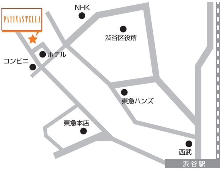 PATINASTELLA 簡易地図