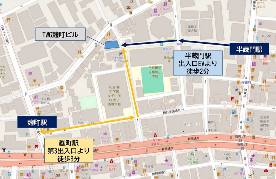 「TWG麴町ビル」位置図