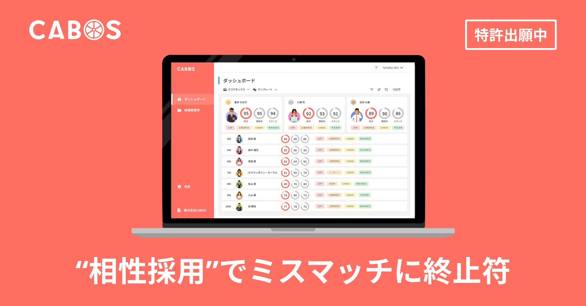 【特許出願中】新HRTechサービス｜オンライン採用で加速するミスマッチに”相性採用”で終止符
