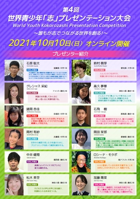 第4回世界青少年「志」プレゼンテーション大会　 ～誰もが志でつながる世界を創る！～