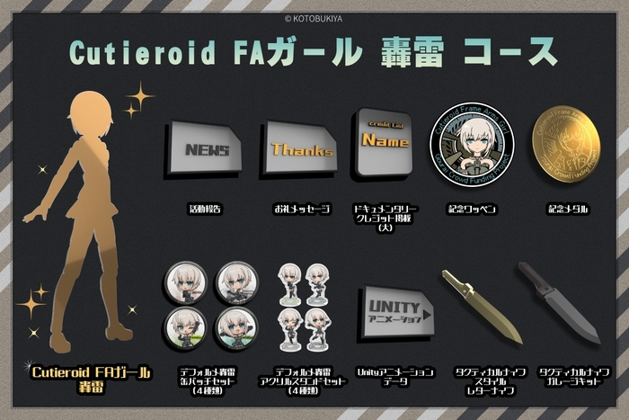 Cutieroid FAガール 轟雷 コース