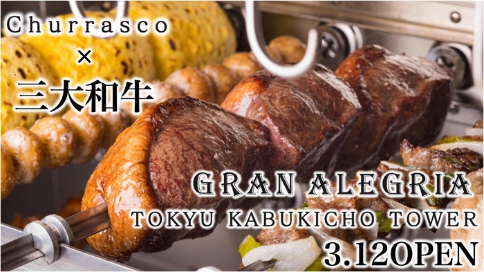 三大和牛の『松阪牛・神戸牛』が食べられるシュラスコ専門店 15種類のシュラスコ食べ放題とドリンク各種。厳選ボトルワインもあり。