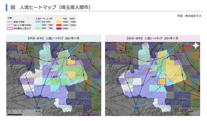 人流ヒートマップ