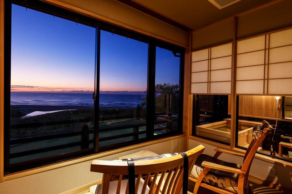 温泉展望ヒノキ風呂付き客/一例