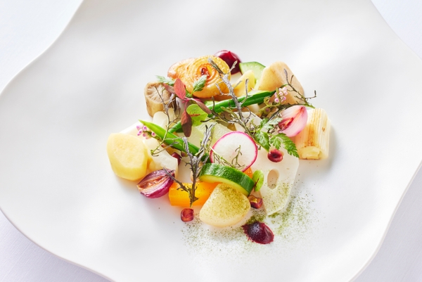 ▲「La Rose」淡路野菜の菜園仕立て