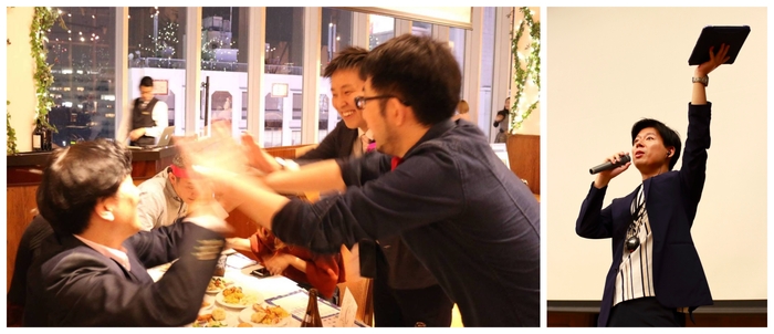 イベント中の参加者と司会のイメージ