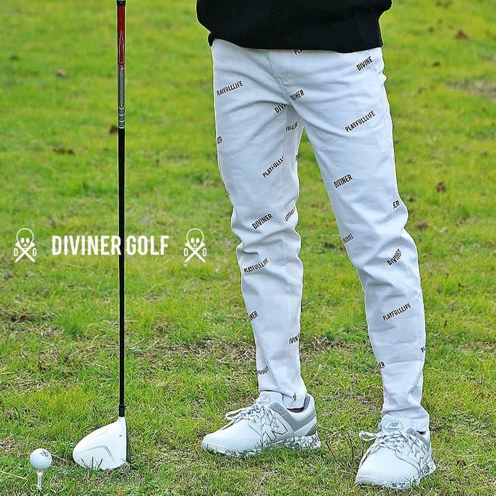 DIVINER GOLF 【DIVINER GOLF】ロゴ総柄ストレッチパンツ