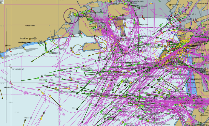 船舶トレース画面