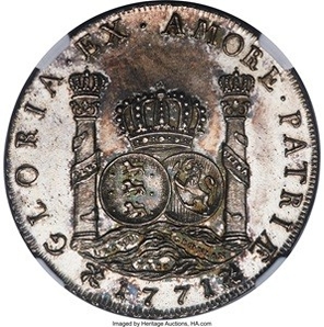 Denmark: Danish Asiatic Company. Christian VII Piastre 1771-Dated (1774) MS66 NGC