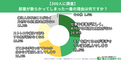 部屋が散らかってしまった一番の理由