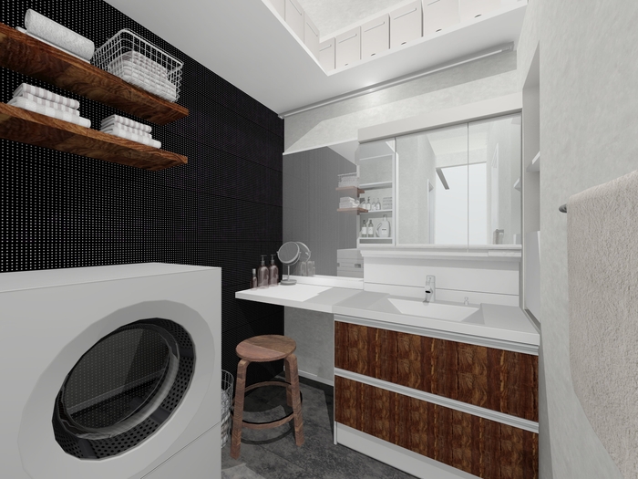 2階洗面所 イメージパース