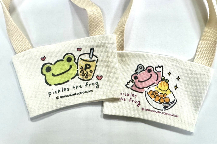 pickles the frog×TAIWAN ドリンクバッグ タピオカミルクティー/マンゴーかき氷