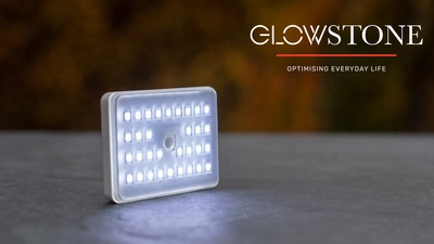 地球上のいかなる場所でも光り輝くLEDライト GLOWSTONE　アウトドア、スキューバー、防災、ウェブ会議でも！