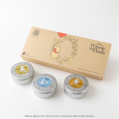 【くまのプーさん】缶入り紅茶ギフトセット(3缶セット)　3,600円税別)