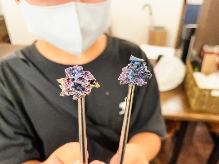 ビスマス結晶作りを実現させた生徒