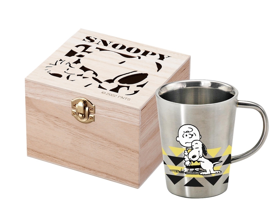 スヌーピー木箱入ステンレスマグ