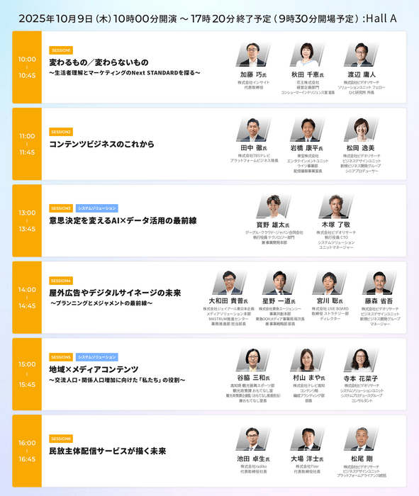 「VR FORUM 2025」プログラム<10月9日(木)Hall_A>