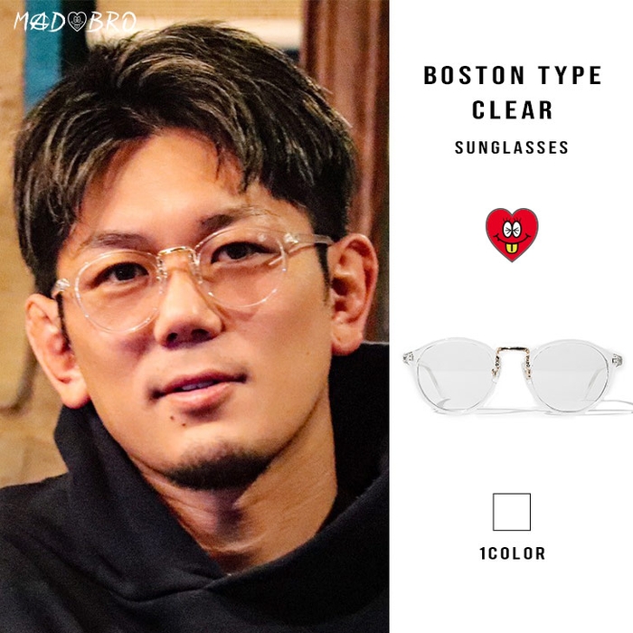 Boston Type Clear Sunglasses