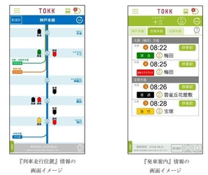 ～阪急電車公式アプリ「TOKKアプリ」の列車運行情報をより充実～ 『列車走行位置』と『発車案内』の情報提供を新たに開始します