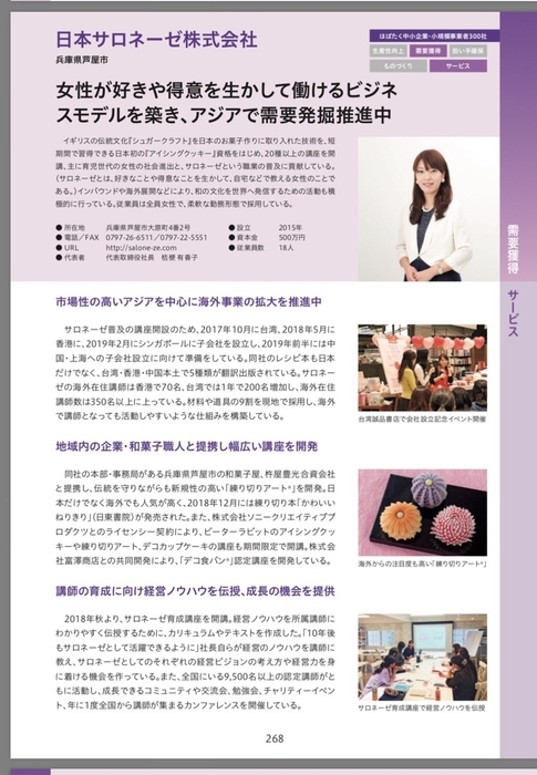 日本サロネーゼ株式会社 紹介ページ