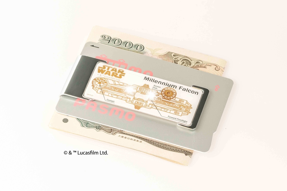 FLASH M-FALCON 基板アート ICカードクリップ　白