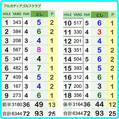 Under100使用　驚きのパット数