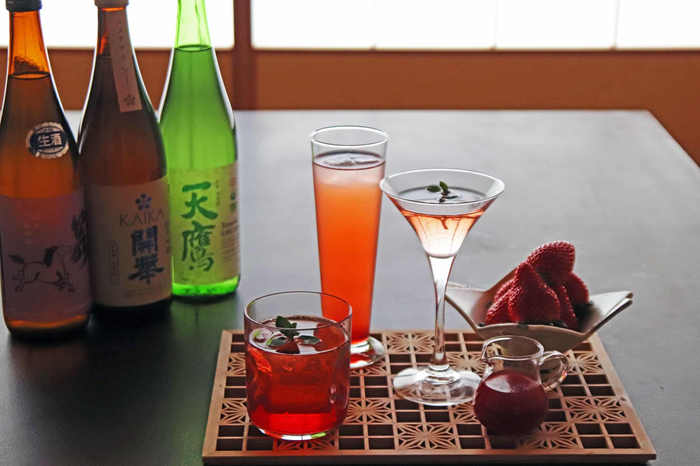 写真：いちご日本酒カクテル