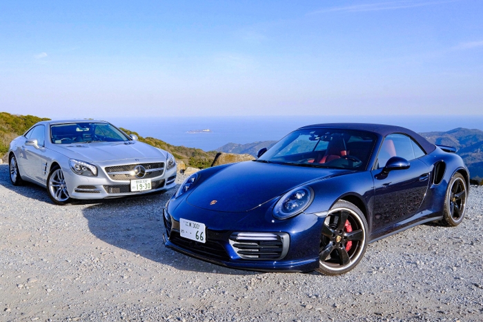 ポルシェ911ターボカブリオレとSL350(1)