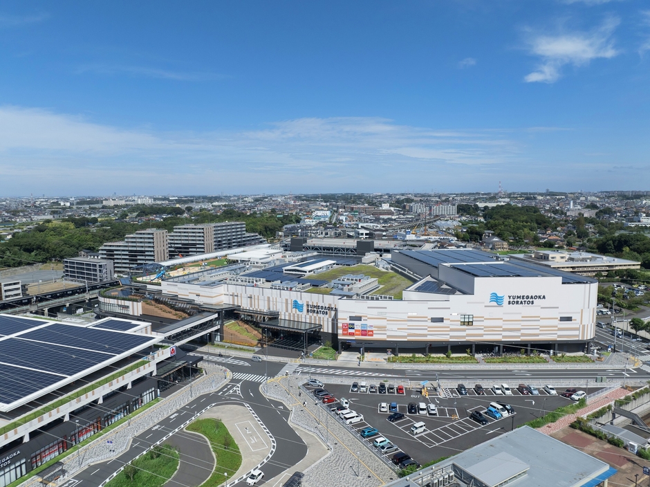 上空からのゆめが丘エリア