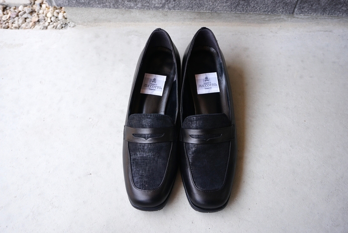 Z553 コンビローファー(ブラック×ブラックメタ)