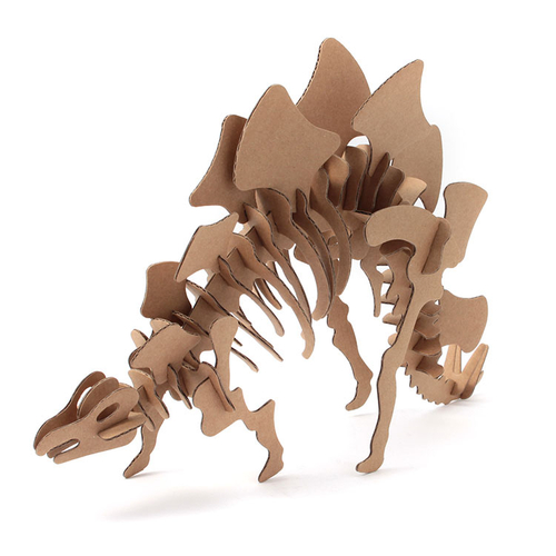 「3Dパズル Stegosaurus」完成サイズ：W35×D8.5×H21cm