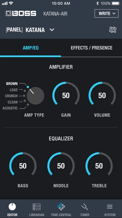  KATANA-AIR専用アプリ画面