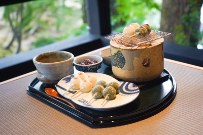 eXcafeが誇る看板セット「ほくほく、お団子セット」