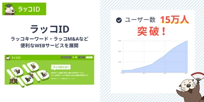 「ラッコID」登録者数15万人突破！ラッコM&A・ラッコキーワード・中古ドメイン販売など多彩なWEBサービスを展開