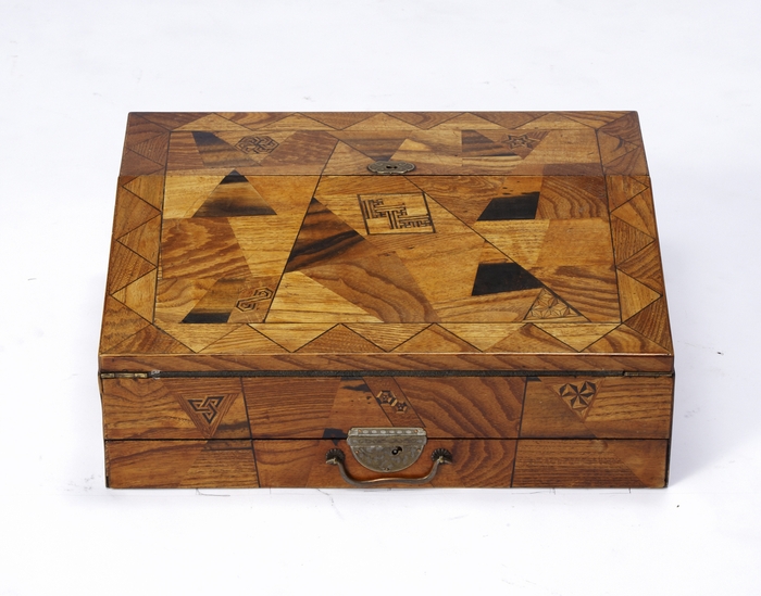 Photo.03b 寄木細工 レターボックス/静岡 明治時代