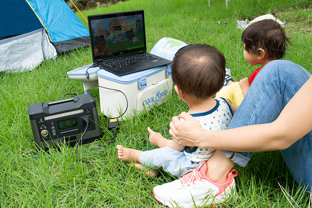 キャンプ中の使用風景