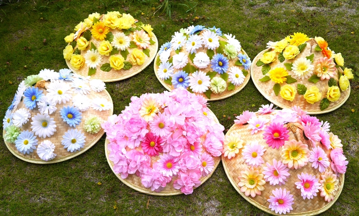 日よけフラワーハット