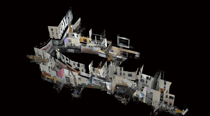 「HS-X1」により取得したカラー点群 2