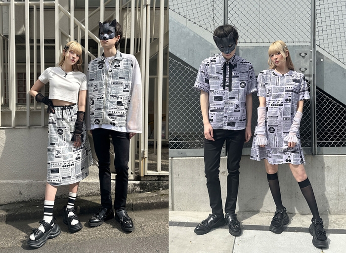 左から Cherry tales スカート/ジャケット/シャツ/ワンピース