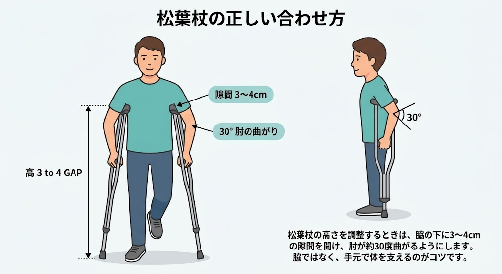 【整形外科医解説】階段の上りはどっちの足から?間違えると危険な松葉杖の正しい歩き方とコツ
