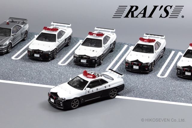 RAI'S 1/43 日産 スカイライン GT-R (BNR34) 2001 埼玉県警察高速道路交通警察隊車両(953):Image